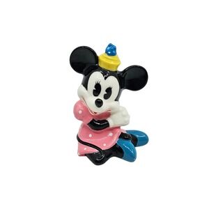 Vintage Walt Disney Japan Minnie Mouse Ceramic Porcelain Figurine 3.5"